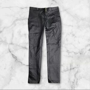 Freddy WR.UP Skinny Push Up Faux Leather Pants size S Black